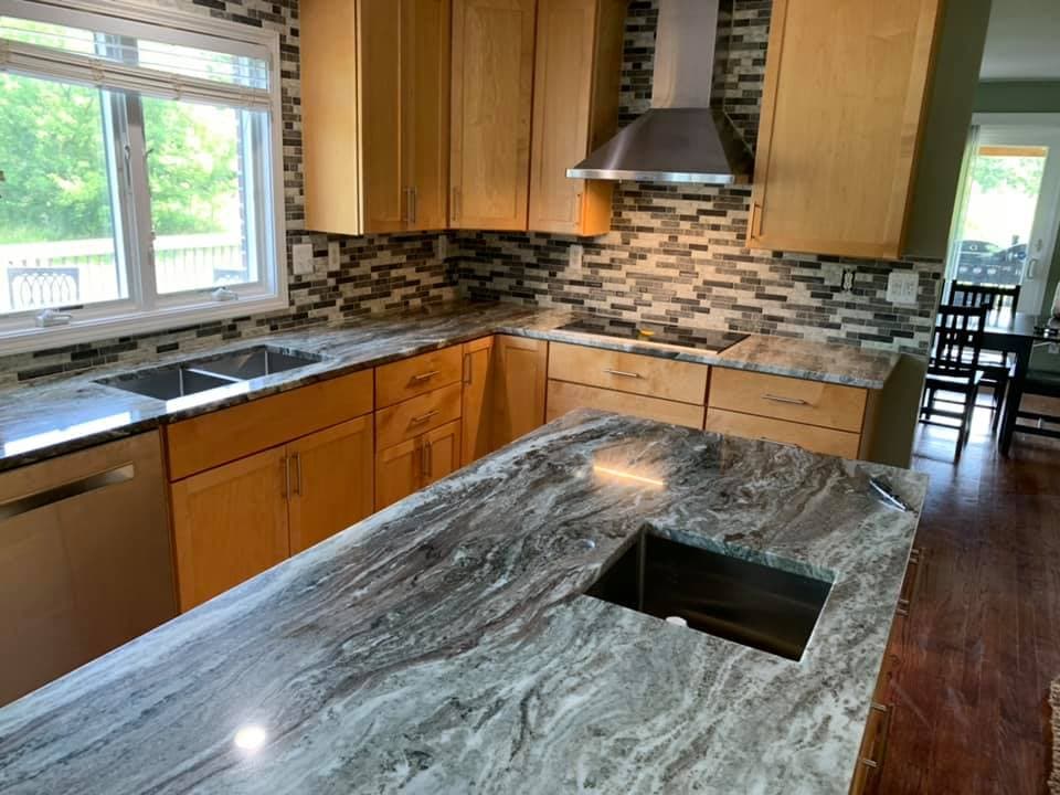 Kitchen countertop installed by Quality Work Granite