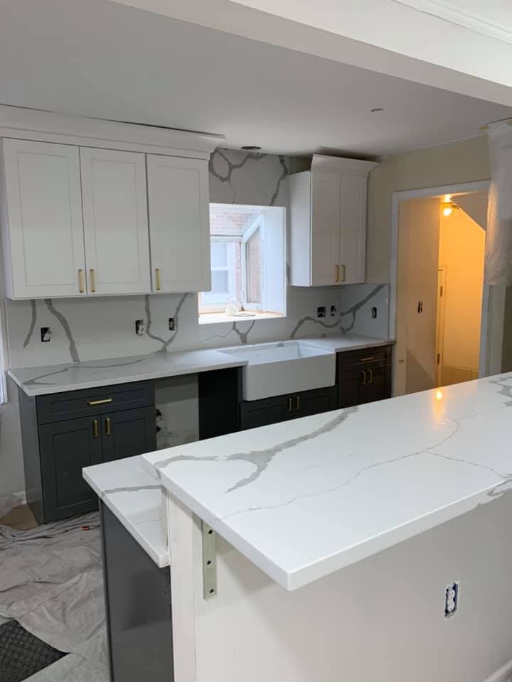 Kitchen countertop installed by Quality Work Granite
