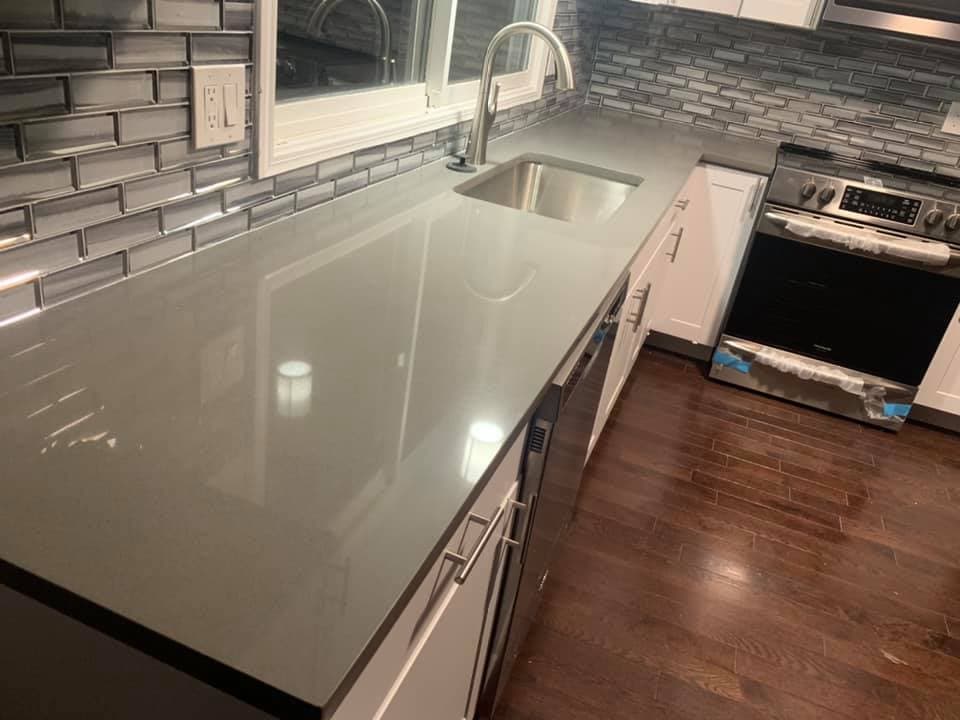 Kitchen countertop installed by Quality Work Granite