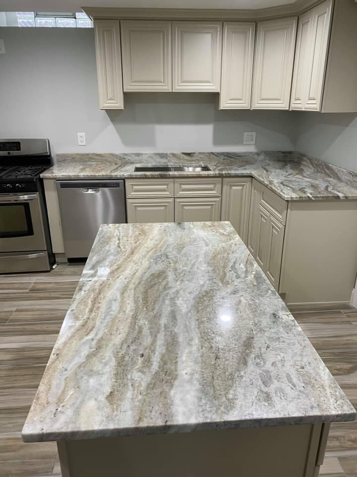 Kitchen countertop installed by Quality Work Granite