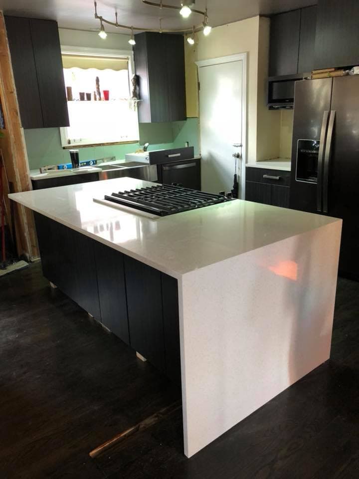 Kitchen countertop installed by Quality Work Granite