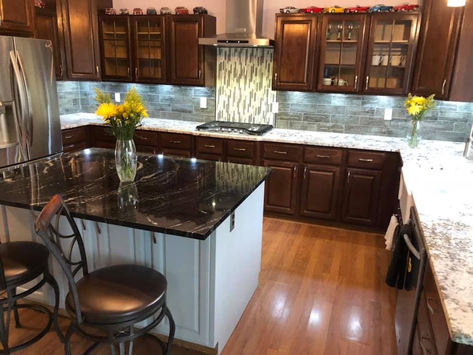 Kitchen countertop installed by Quality Work Granite