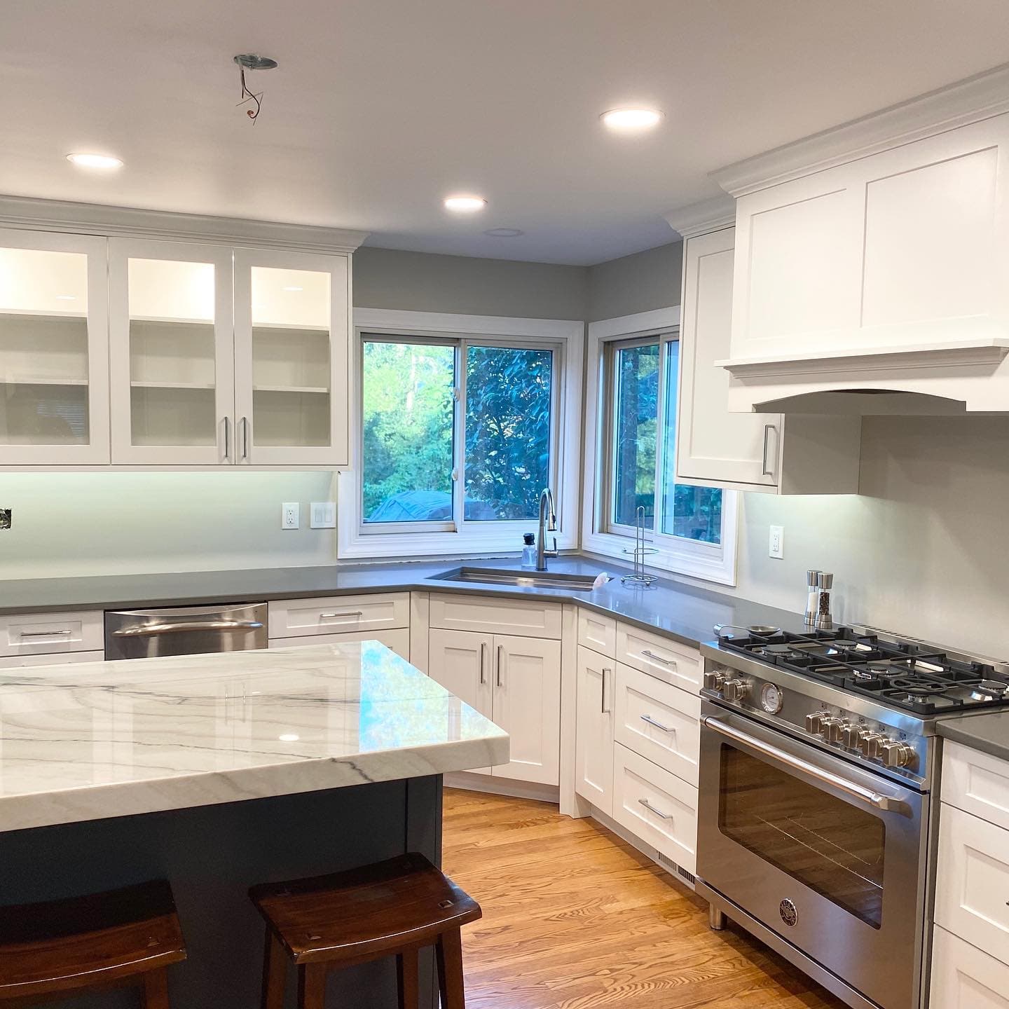 Kitchen with granite countertops